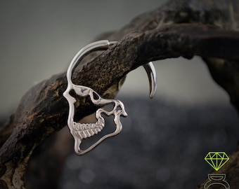 SKULL EARRINGS Sterling Silver Earrings Silver Skull