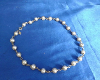 Mock Pearl Necklace, Made in Canada