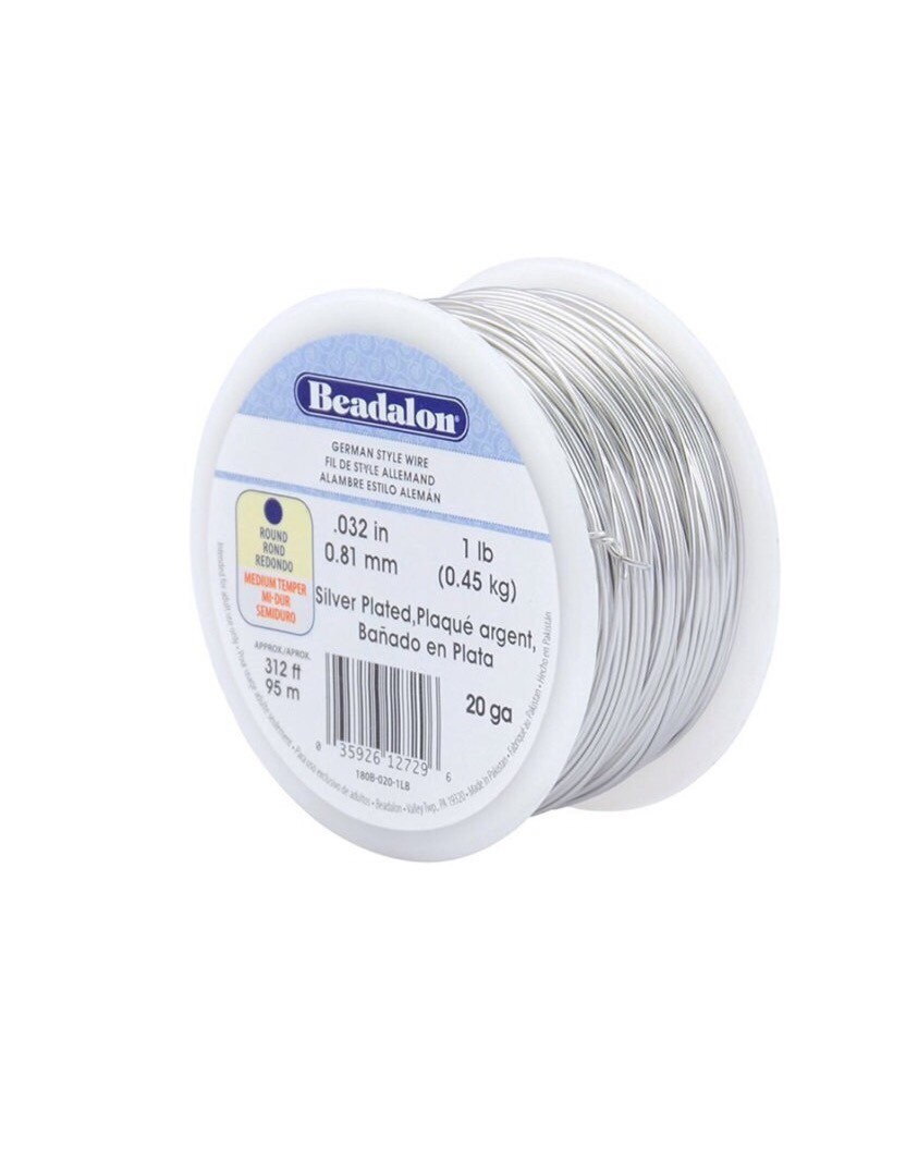 20 gauge silver wire Beadalon german silver plated wire 1 lb