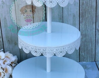 FAST Shipping!! 3 Tier Eyelet Treat Stand, Eyelet Cupcake Stand, Treat Display