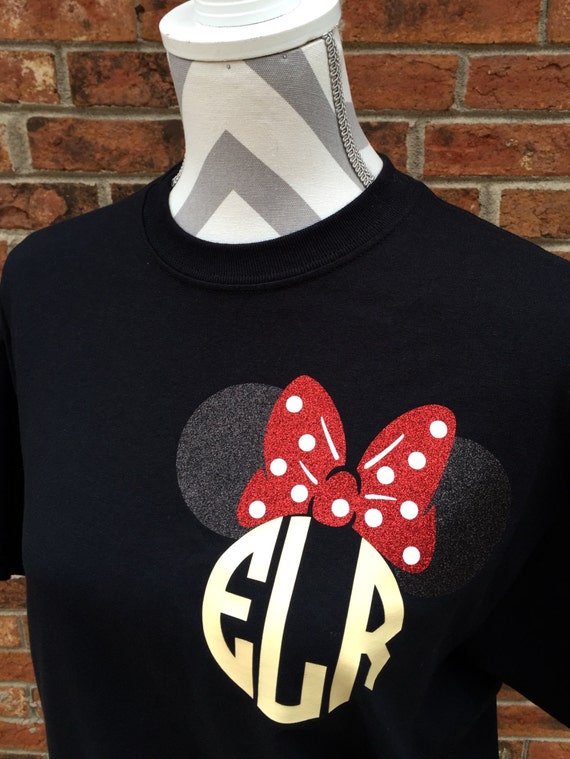 Minnie Mouse Inspired Monogramed T-Shirt Youth & Adult