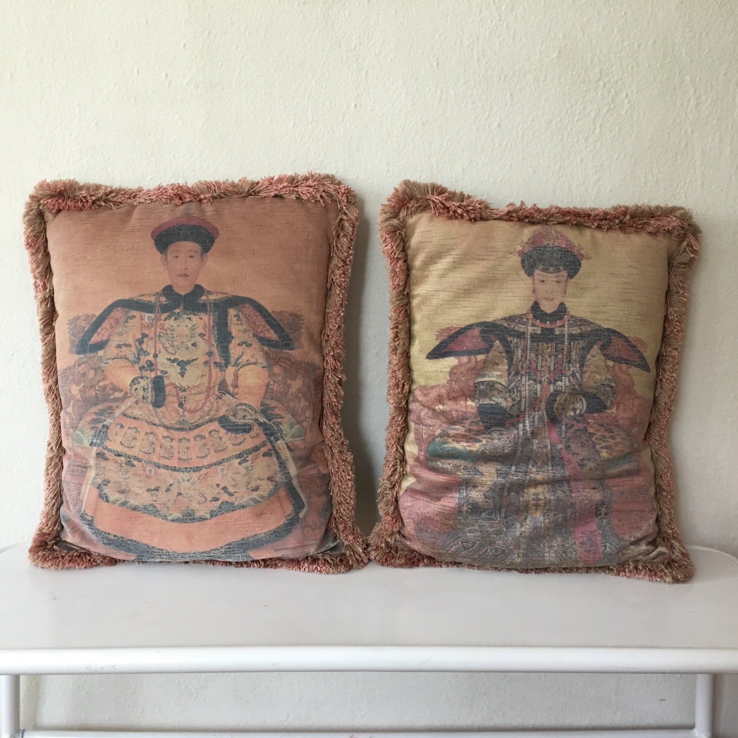Vintage Chinese Throw Pillows Large Chinese Emperor Pillows