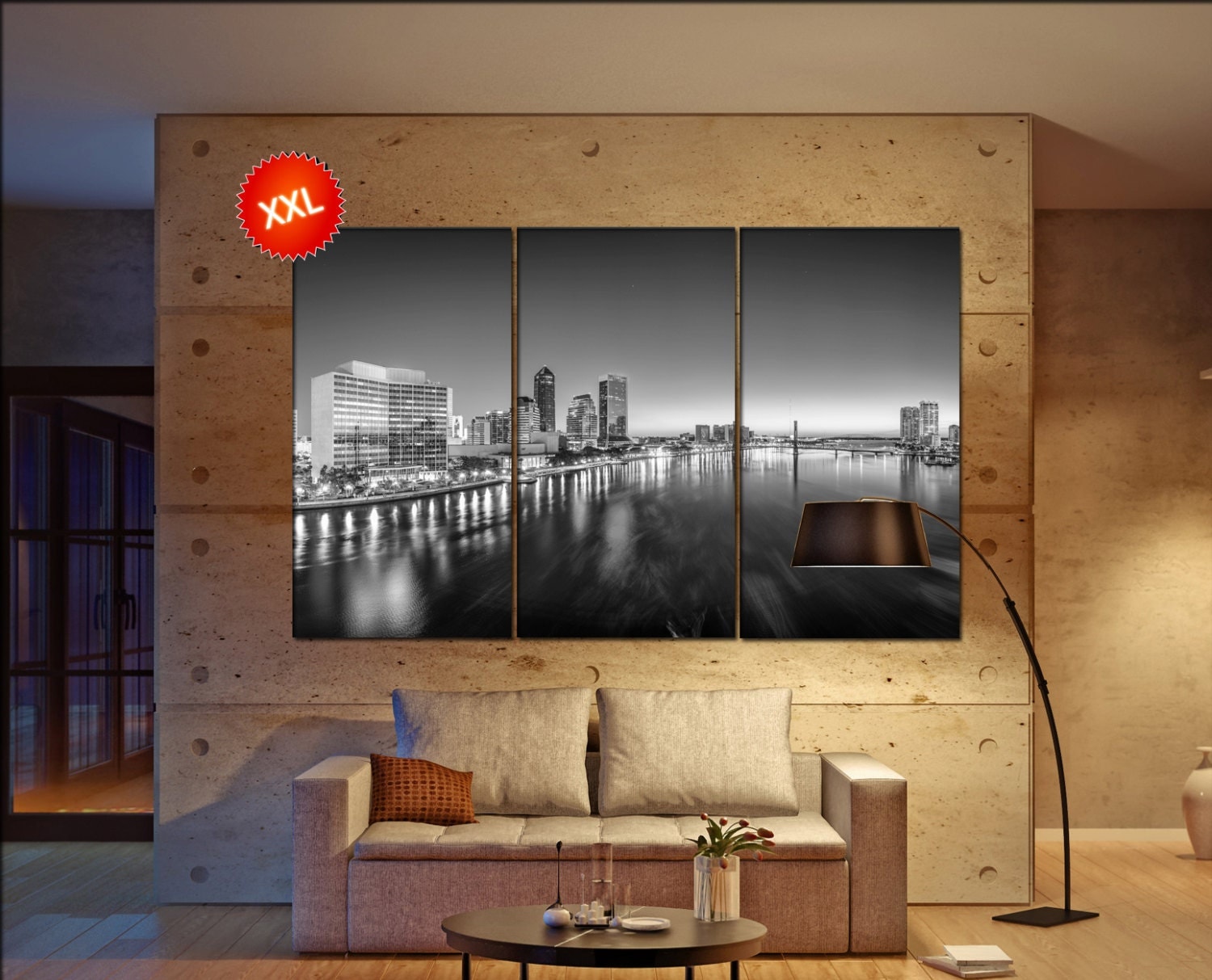  Jacksonville  canvas skyline Jacksonville  wall  decoration 