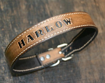 Personalized Leather Dog Collar | Custom Leather Dog Collar Personalized | Dogs Name Collar | Pet Name Collar