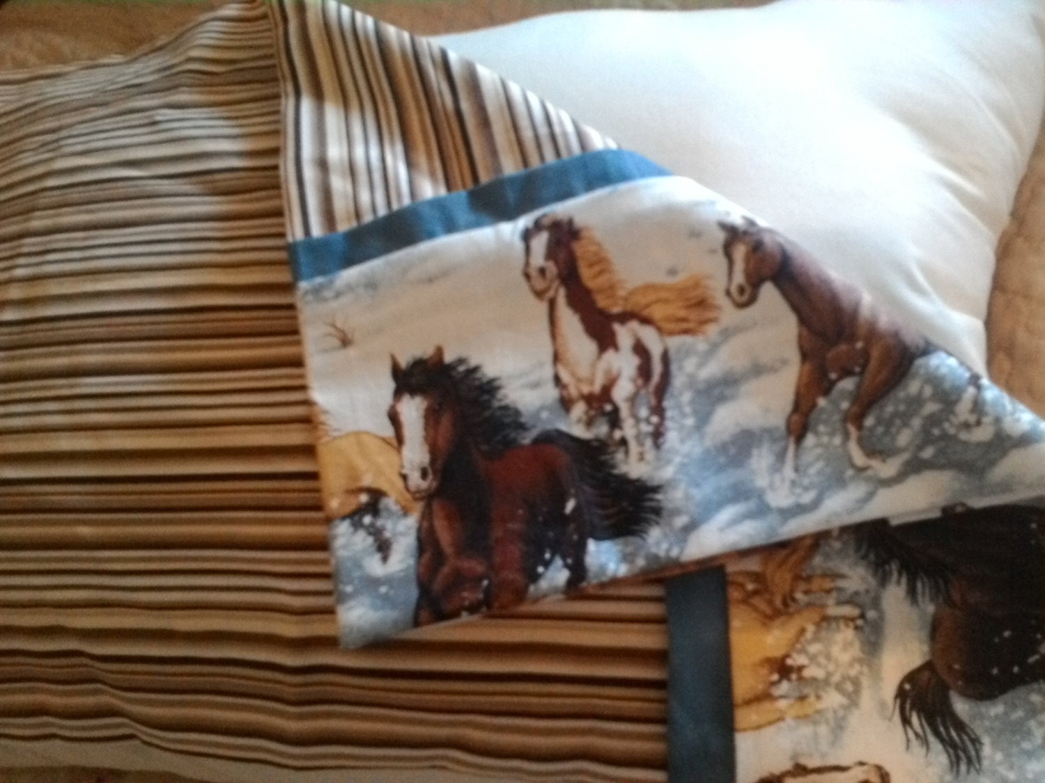 Horses galore travel pillowcase