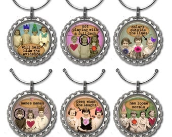 Funny Wine Charms, Hostess Gift, Wine Lover Gift, Wine Accessories, Wine Charm
