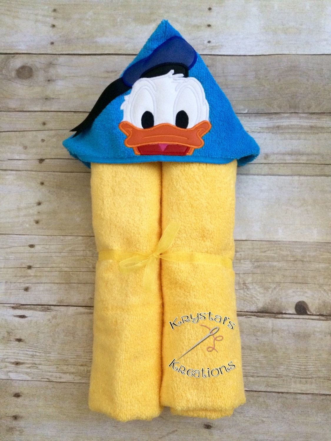Boy duck hooded towel