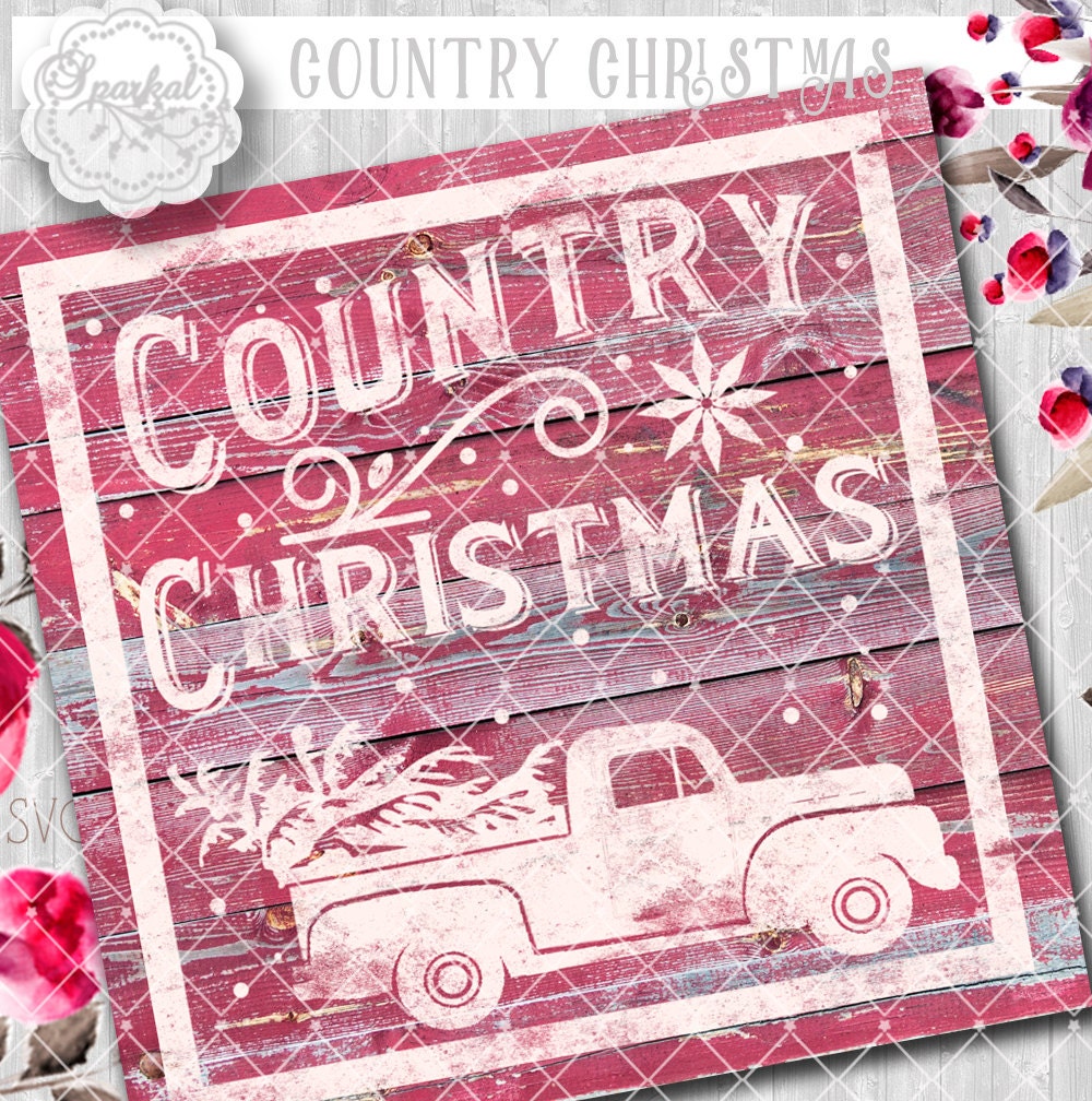 Download Vintage COUNTRY Christmas SVG File Cutting File Vector