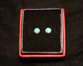 Items similar to Turquoise Stud Earrings 8mm - Small Turguoise Stud ...