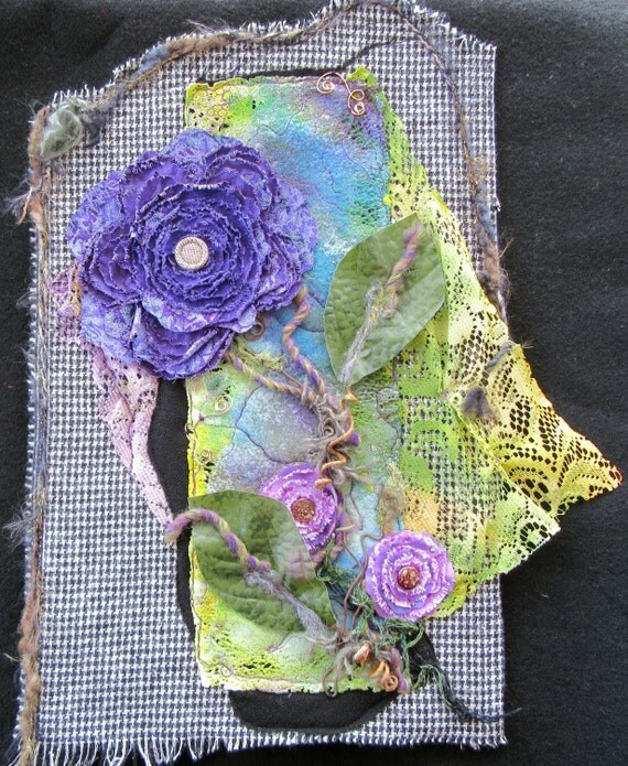 Contemporary art quilt wall hanging