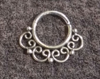 Septum ring, Septum jewelry, Silver septum, Septum piercing, Septum, Nose jewelry, Sterling silver septum, Septum hoop ring, boho septum