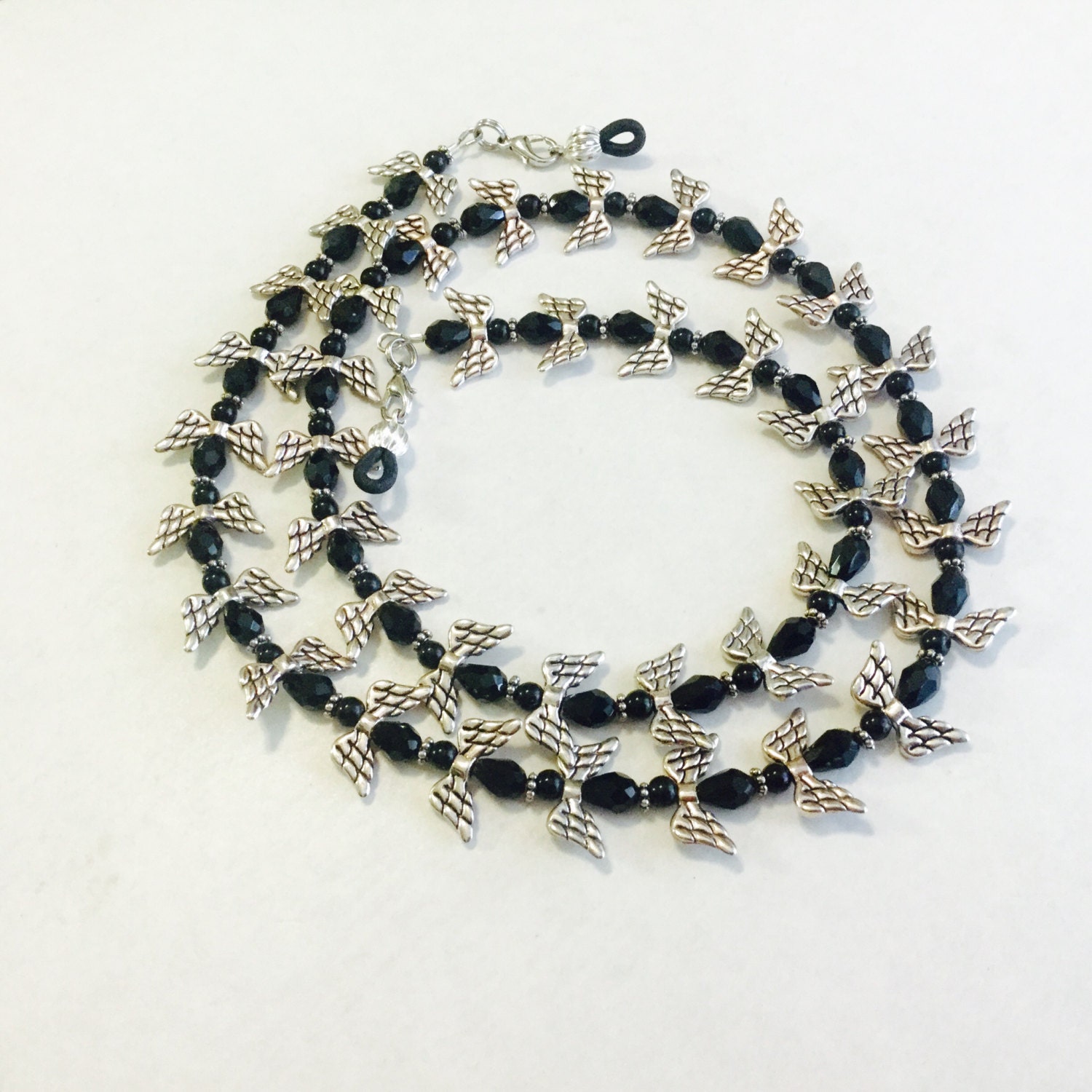 Handmade angel eyeglass chain holder