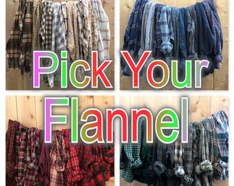 Oversized Vintage Flannels, all sizes S M L XL XXL 3X, B grade plaid flannel shirts, comfy worn in, team shirts, bridesmaids gift