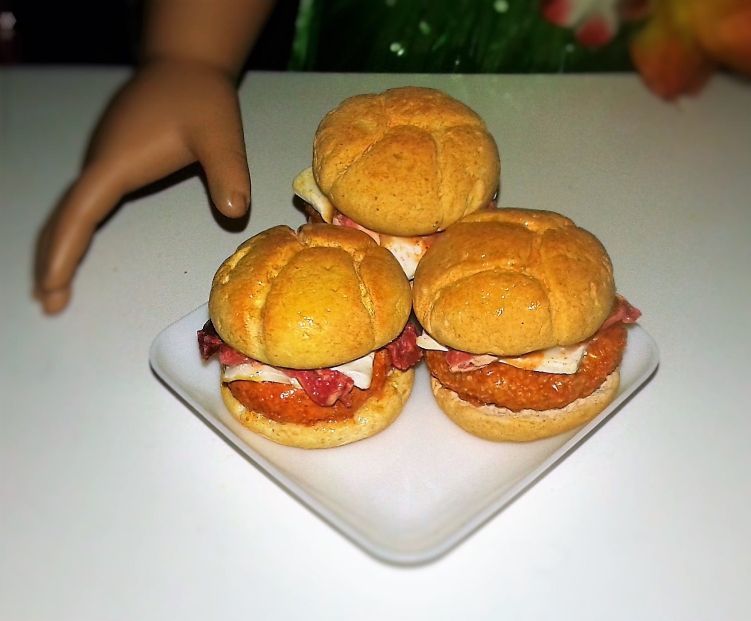 Chicken Bacon Sandwich for Doll's AG Doll Food Sandwich