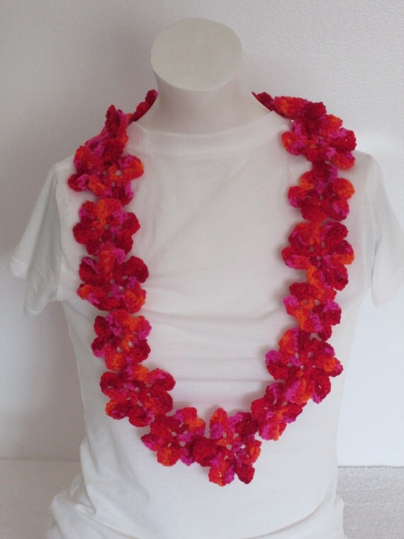 Hawaiian Yarn LeiFloral Flower Graduation Lei Great for Any
