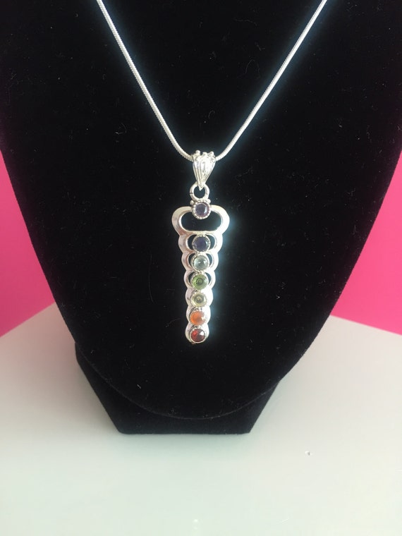 Chakra Pendant w/ Necklace / Chakra Jewelry Set infused w/