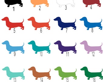 ON SALE | Solid Color Dachshund Decals