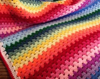 Unique rainbow baby blanket related items | Etsy