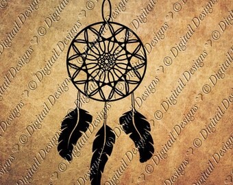 Dream Catcher SVG PNG DXF Eps Fcm Ai Cut file for Silhouette, Cricut, Scan n Cut Feathers Dreamcatcher svg