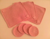 Crochet Cotton Spa Set Washcloths Face Scrubbies Personal Care Gifts For Her
