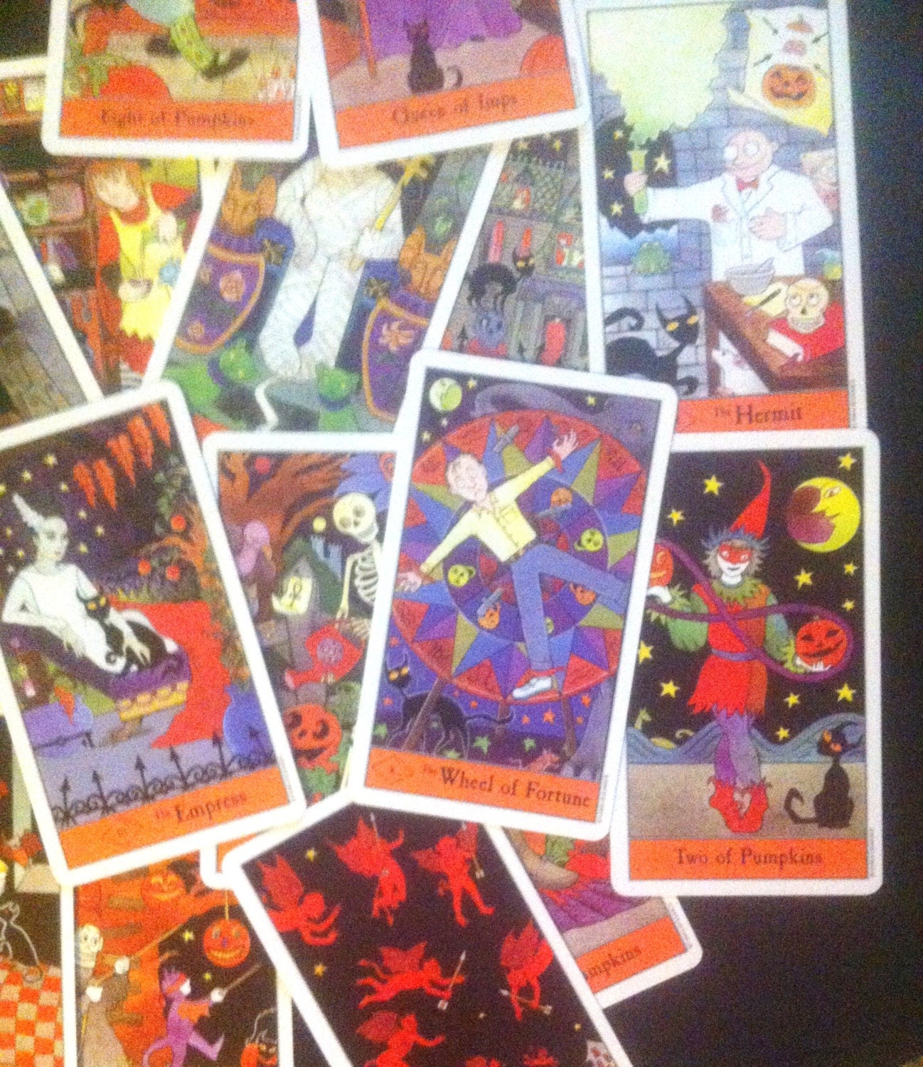 Halloween Tarot Card Reading 710 card spread by MojoqueenPsychic