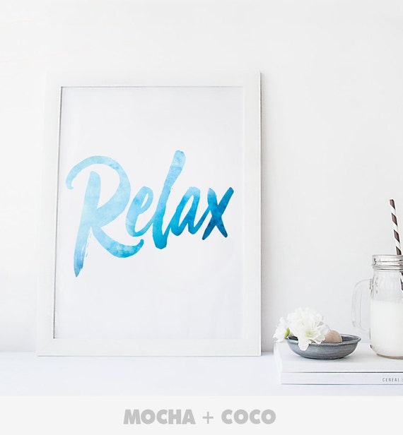 Relax Printable Poster Kids Room Poster Cute Children