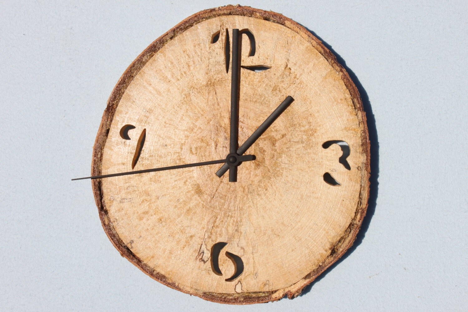 Natural Birch Wood Wall Clock large wooden Wall Clock