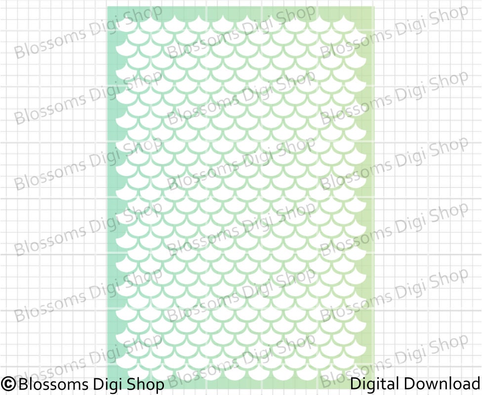 Mermaid scale pattern digital download diy by BlossomsDigiShop