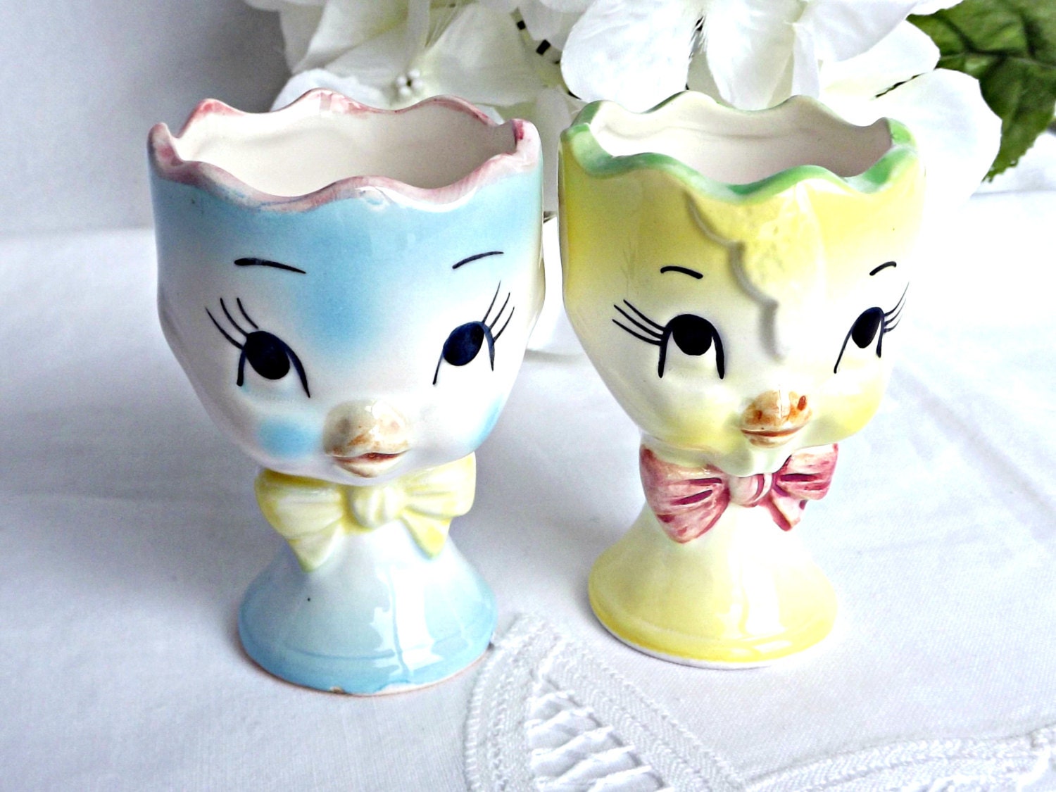 Vintage Egg Cups Chick Egg Cup Retro Kitchen Retro Chicks