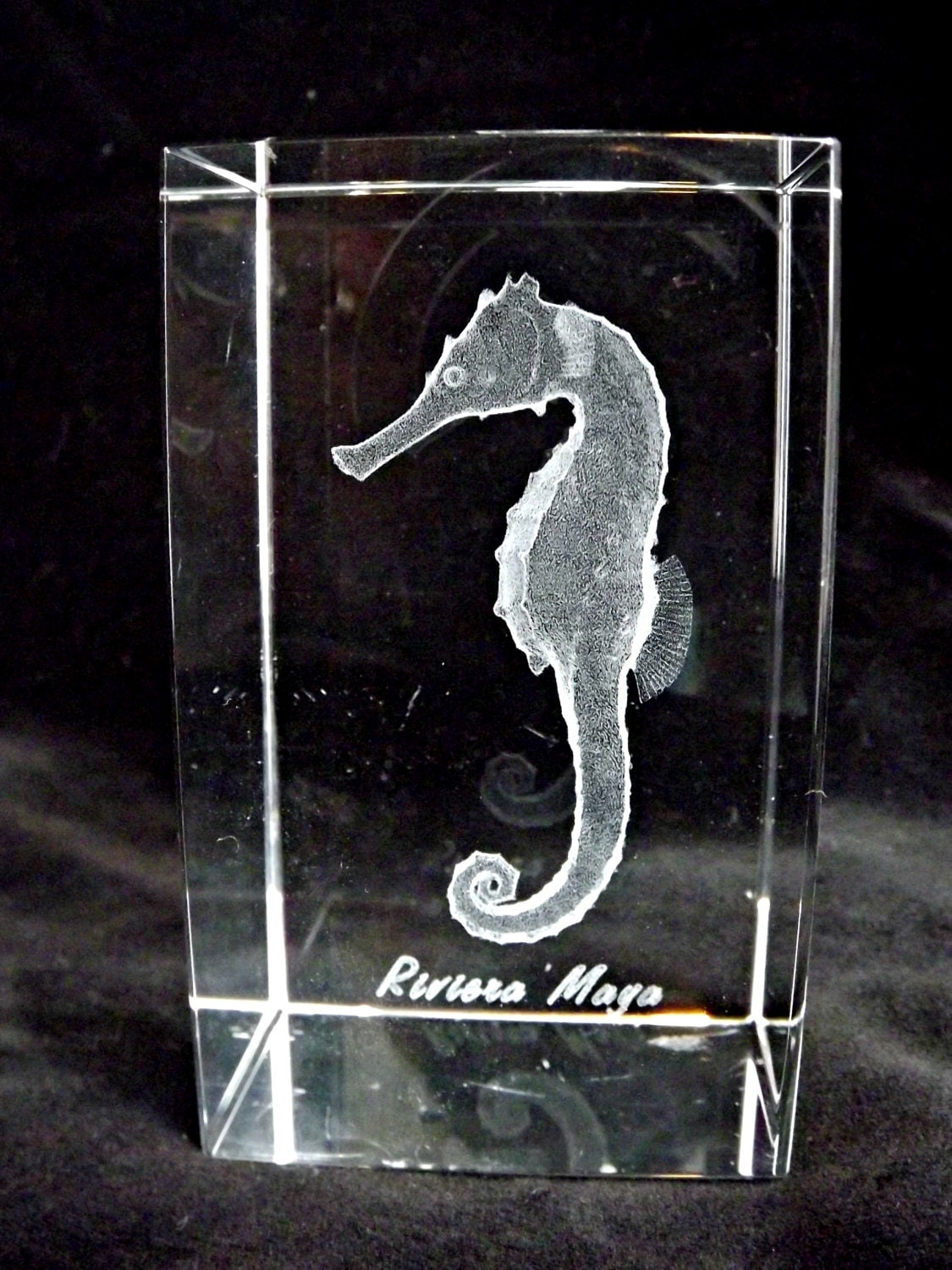 Etched Crystal Cube 3D Laser Etched by AgedwithGraceVintage