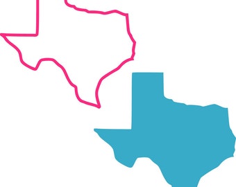 Texas Outline and Solid SVG, Studio 3, DXF, AI, ps and pdf Cutting Files for Electronic Cutting Machines