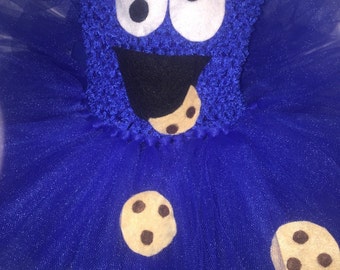 Cookie monster tutu dress, Sesame Street tutu dress, Cookie Monster costume, Sesame Street costume
