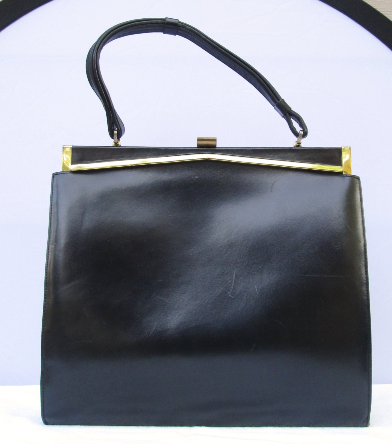 Classic 1950's Grace Kelly Style Rolfs Leather Handbag