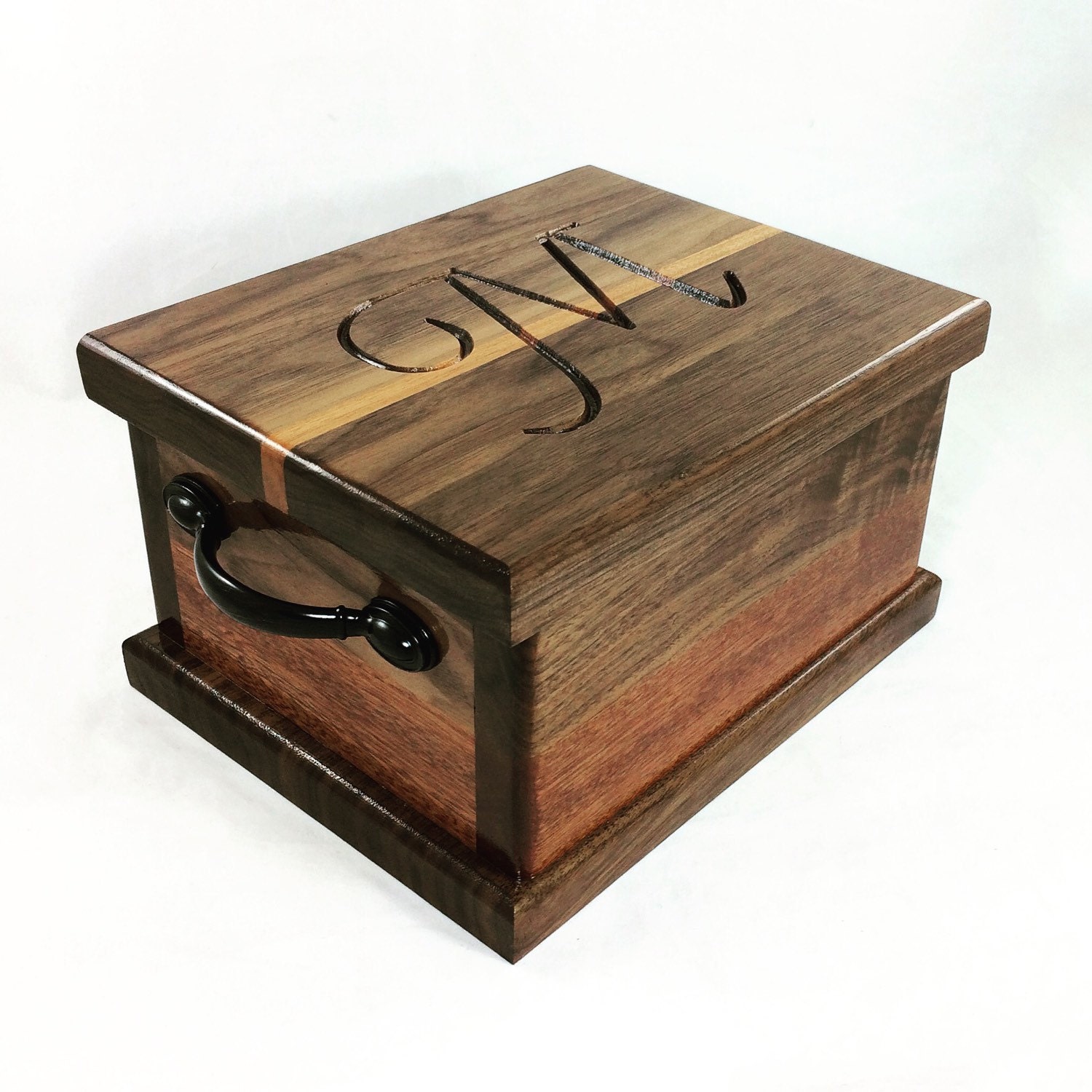 Personalised wooden trinket box