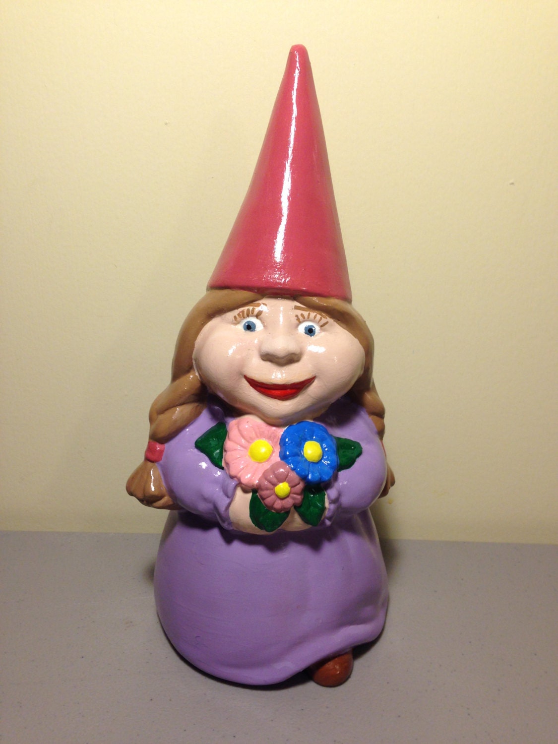 Large Ceramic Female Gnome Statue