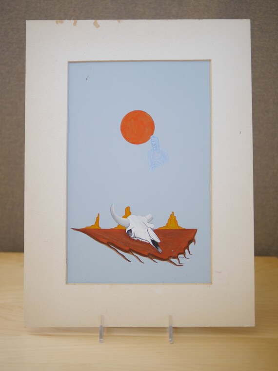 Items similar to Original Albert Harjo Painting / Native Art / Oklahoma