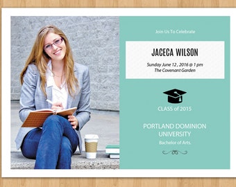 Sale ! Senior Announcement Template | Graduation Announcement Template | Graduation Invitation | Photoshop & Elements Template | G-001