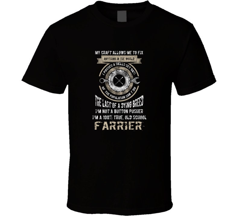 Farrier t-shirt. Farrier tshirt. Farrier tee for him or by TeeDino