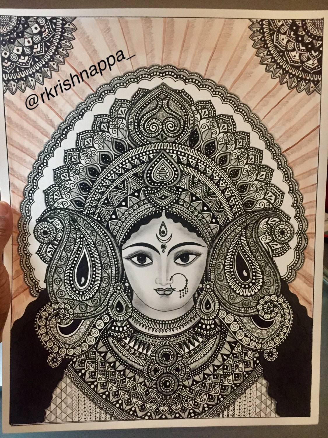 Hindu Goddess Durga Home Decor art print