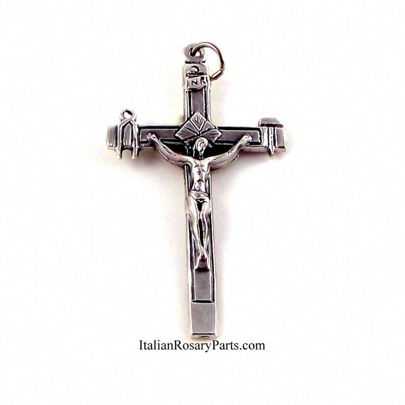 La Salette Rosary Crucifix w Hammer and Pincers Italian