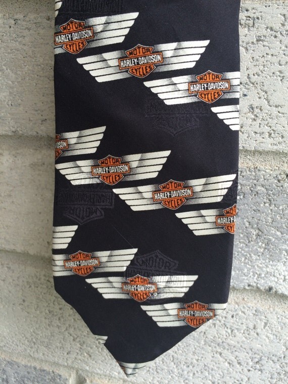 Vintage 1996 RM Style Harley Davidson Neck Tie Harley