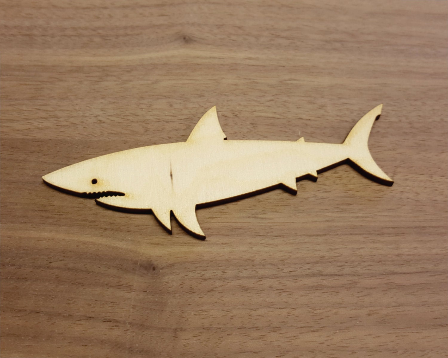 Shark Large &amp; Small Laser Cut Unfinished Wood Cutout
