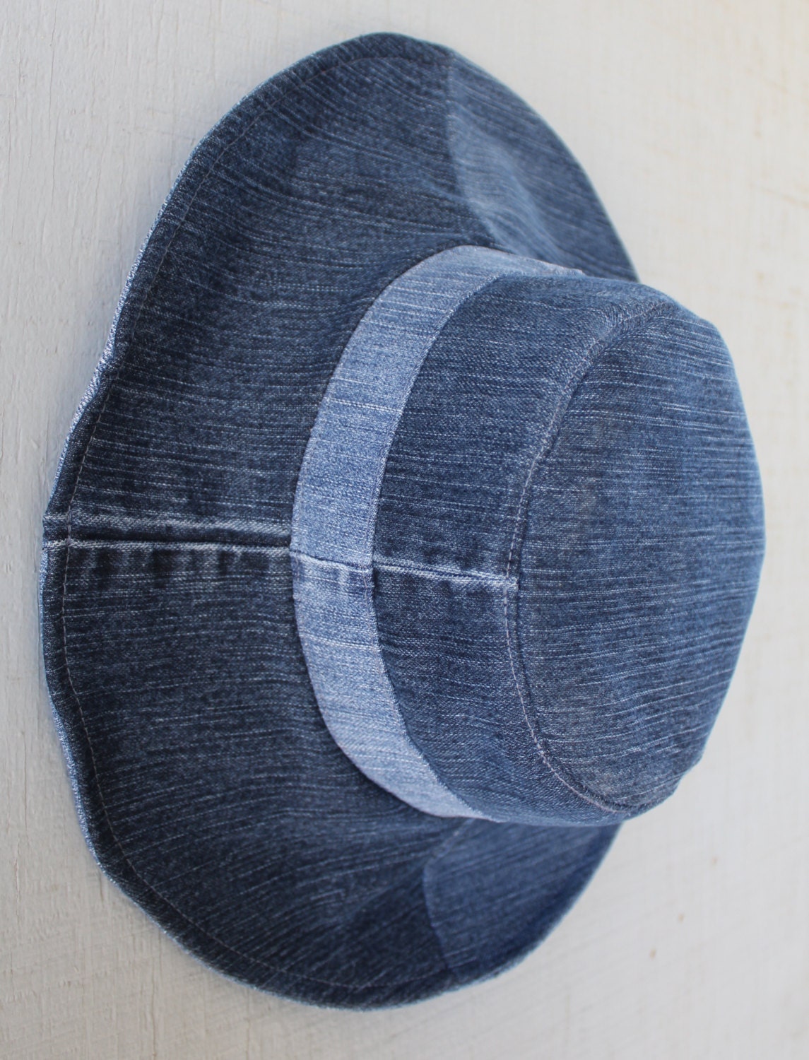 Denim Reversible Bucket Hat Two Hats in One Size Small