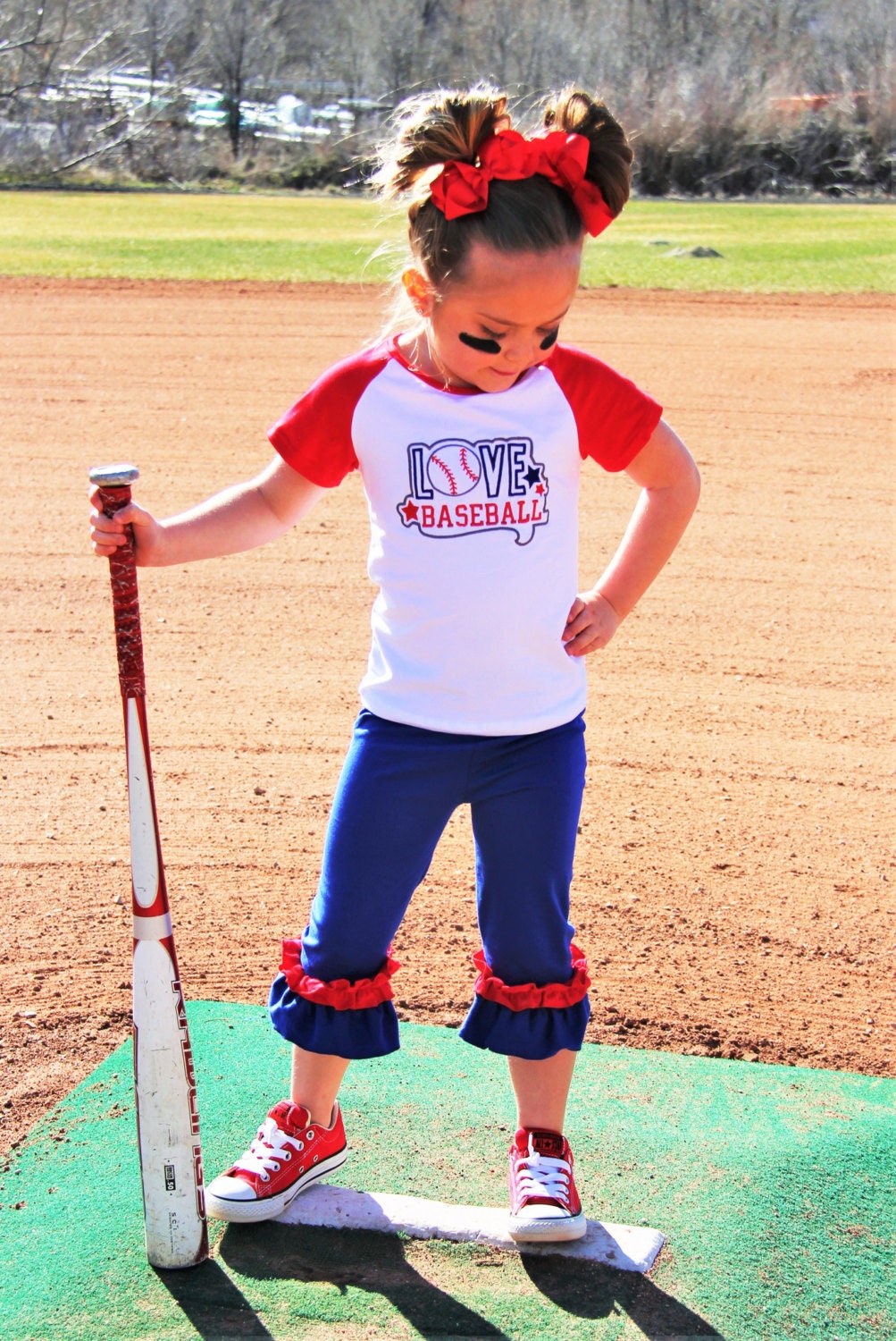 Girls LOVE Baseball Baseball Outfit Sister by AbigailJadeBoutique