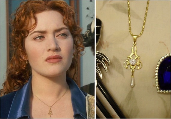 Rose necklace in titanic Clearance
