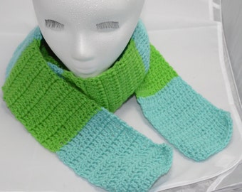 Extra long earth and ocean scarf.
