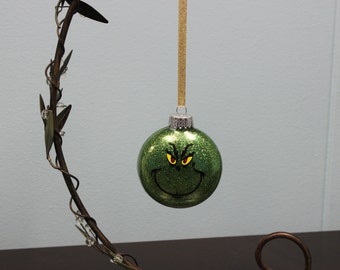 Glass Grinch tree ornament