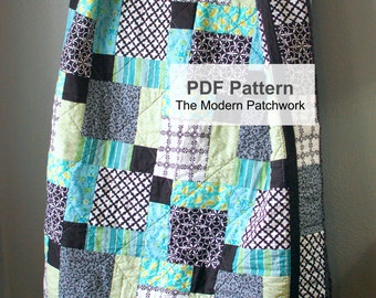 PDF Quilt Pattern, Quilt Pattern, Lap Quilt Pattern PDF, Quilt Pattern PDF, Modern Quilt Pattern, Modern Quilt