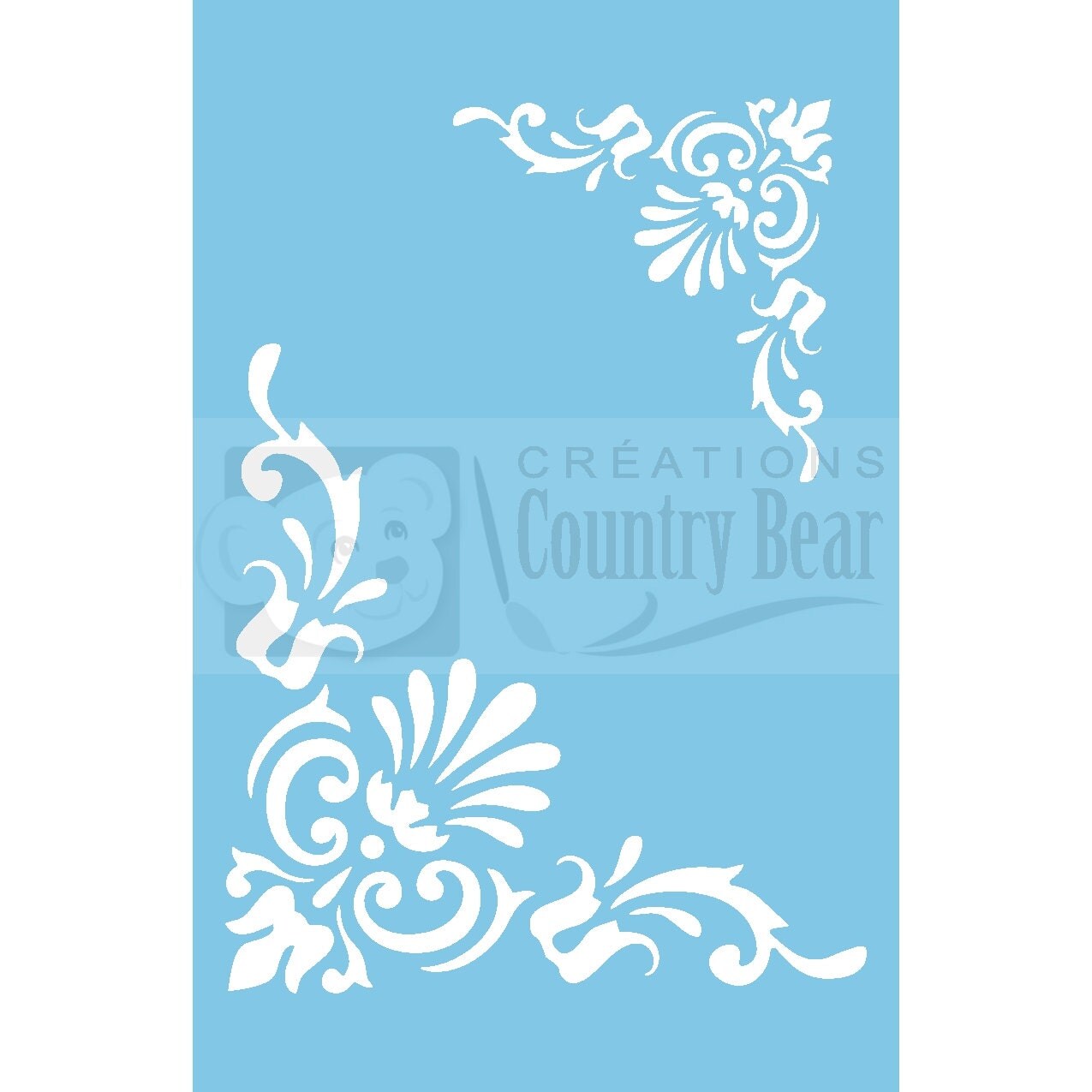 Stencil Art Deco Corner ST014