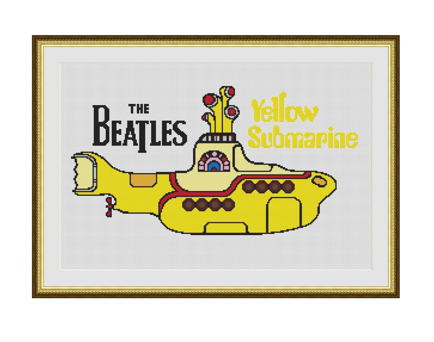 Download The Beatles Yellow Submarine Counted Cross Stitch PDF Pattern